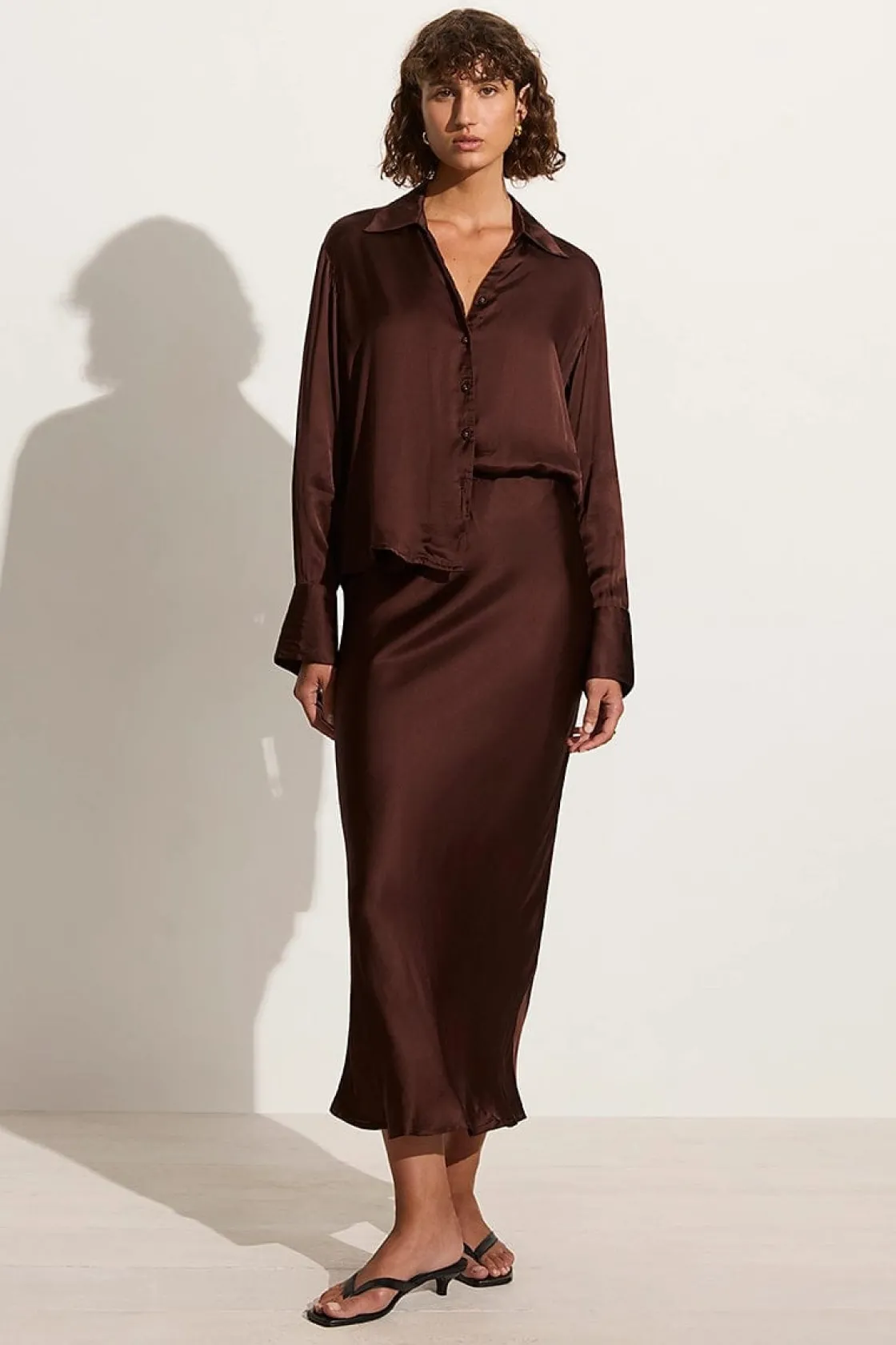 Bottoms^Faithfull The Brand Ancora Skirt Dark Truffle - Final Sale Darktruffle