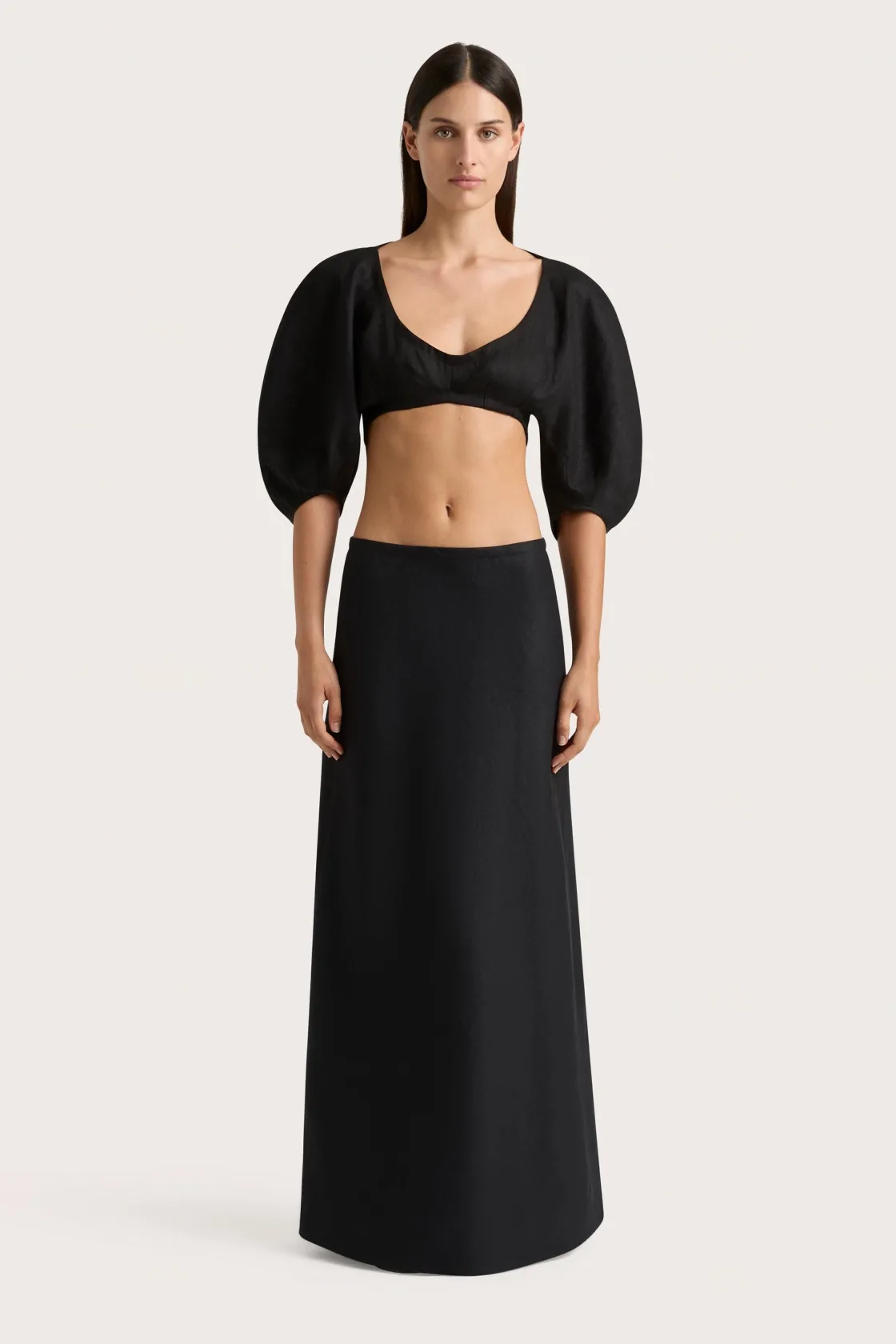 Bottoms^Faithfull The Brand Antibes Maxi Skirt Black