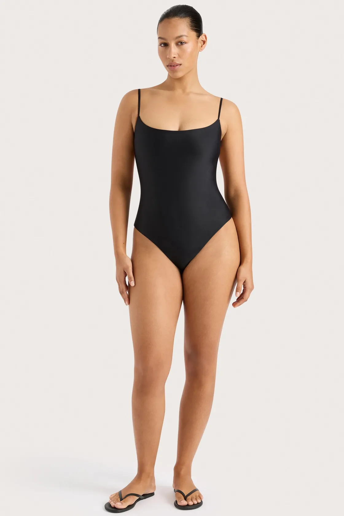 Swim^Faithfull The Brand Cabo String One Piece Black