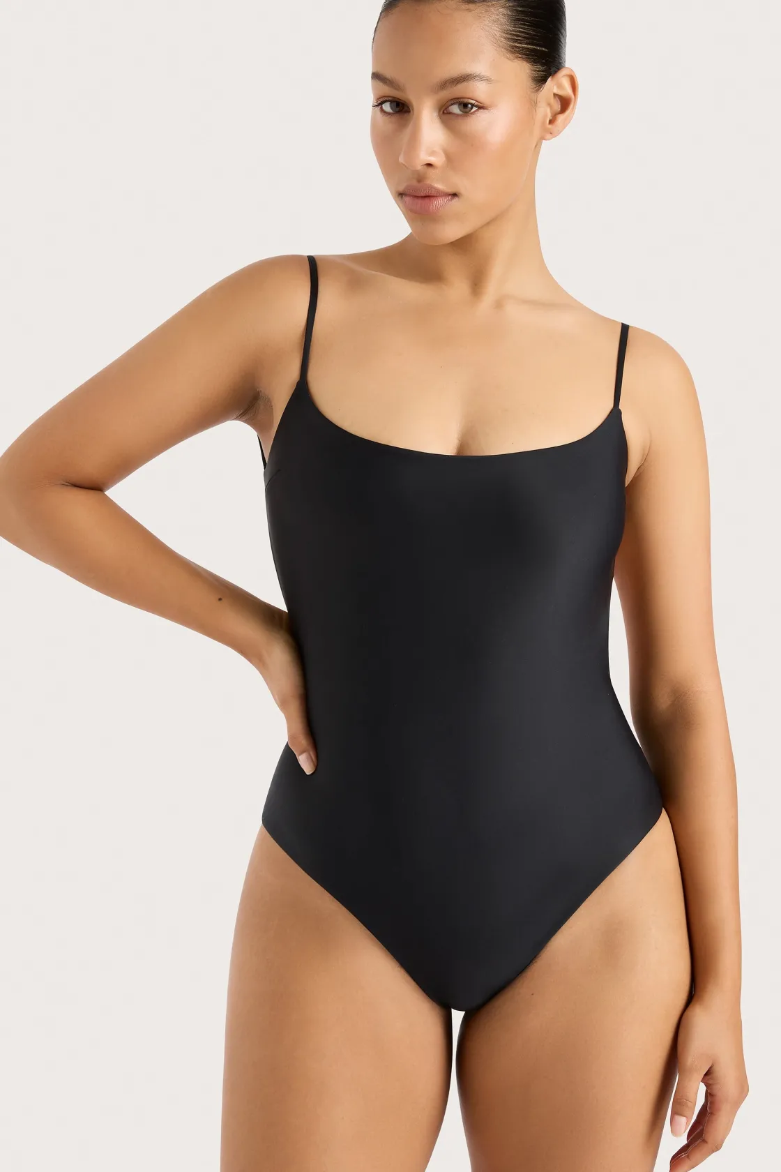 Swim^Faithfull The Brand Cabo String One Piece Black
