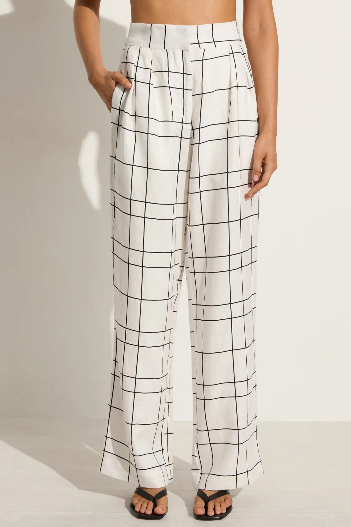 Bottoms^Faithfull The Brand Duomo Pant Letizia Check White Letiziacheck-white