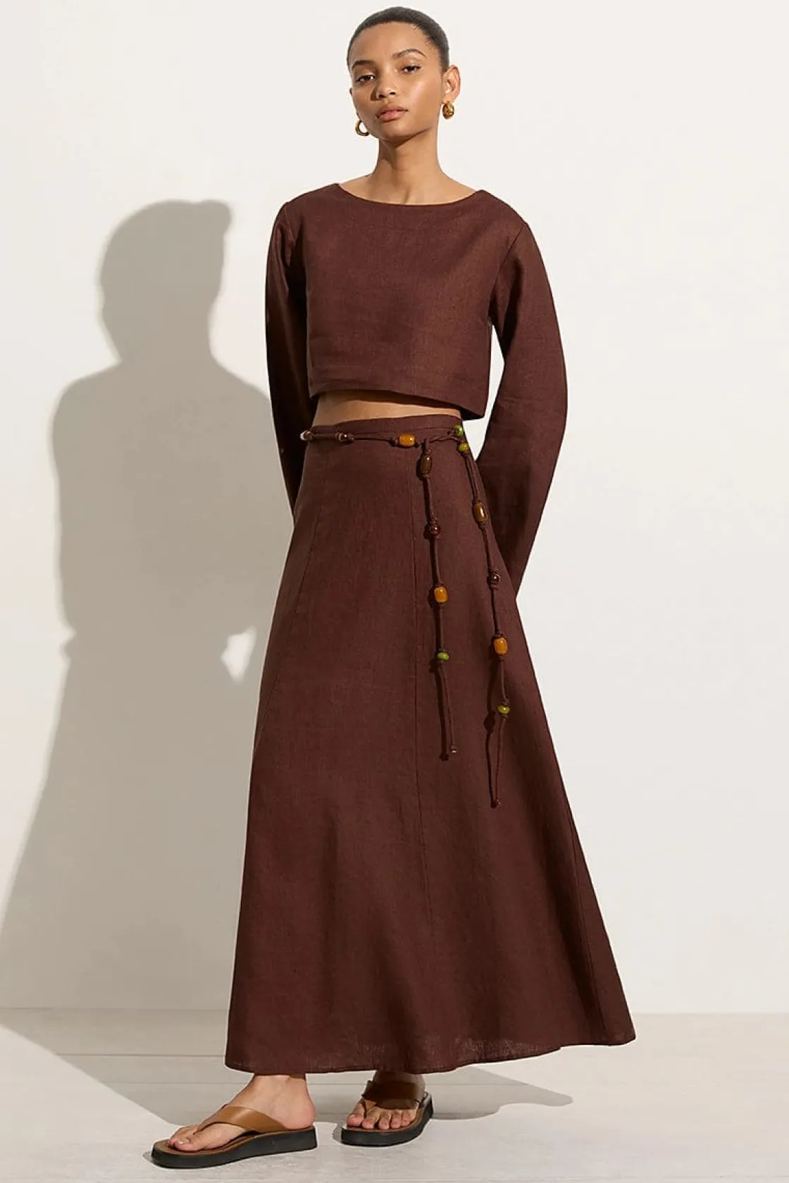 Bottoms^Faithfull The Brand Es Raco Skirt - Final Sale Tobacco