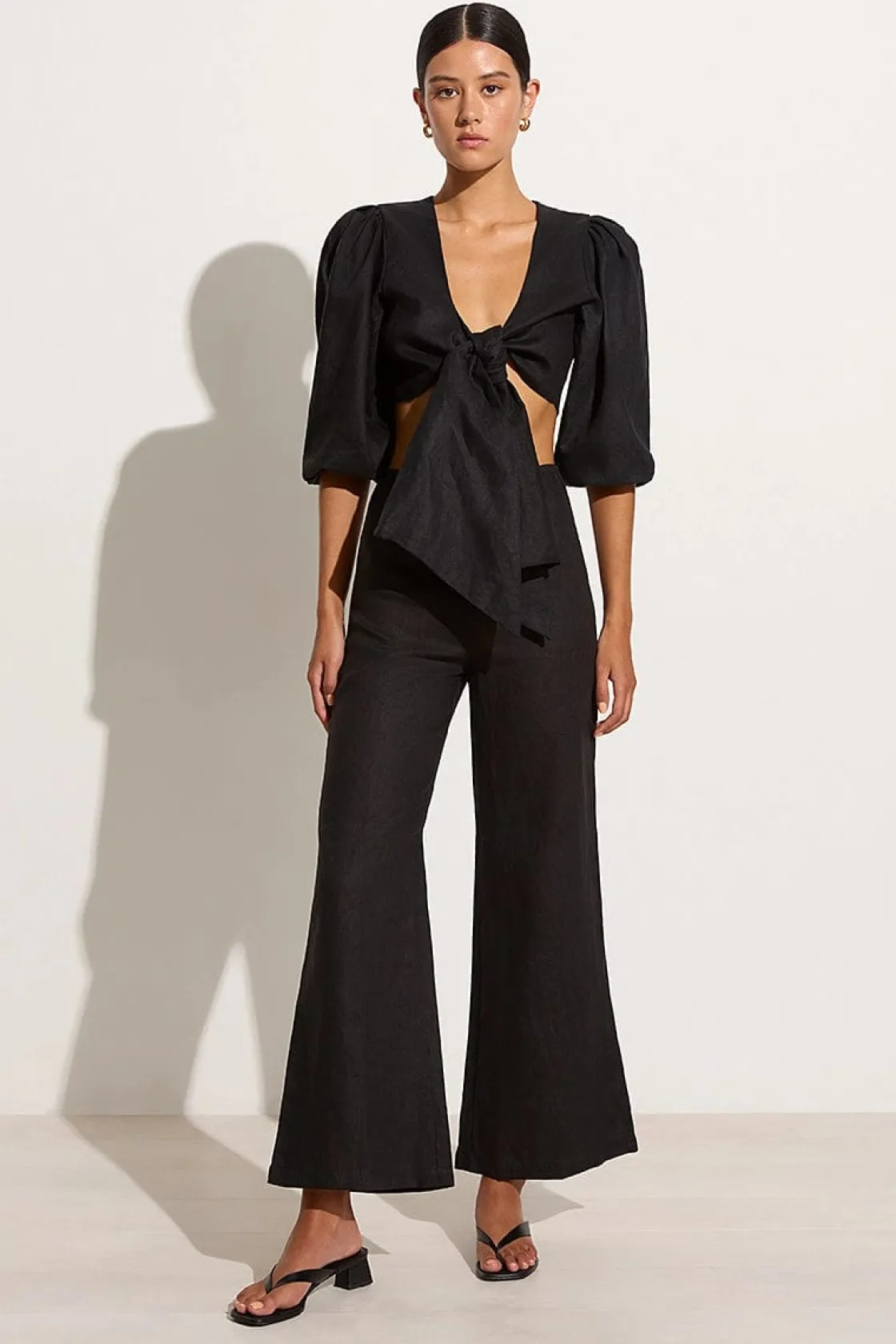 Bottoms^Faithfull The Brand Ottavio Pants Plain Black Plainblack